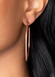 Paparazzi Major Flex - Earrings Copper Fashion Fix Exclusive Box 142