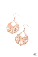 Paparazzi Frilly Finesse - Earrings Rose Gold Fashion Fix Exclusive Box 142