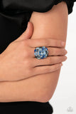 Paparazzi  Perfectly Park Avenue - Ring Blue LOP Exclusive Box 23