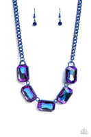 Paparazzi Emerald City Couture - Necklace Blue LOP Exclusive Box 23
