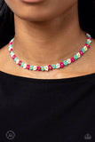 Paparazzi SEED Limit - Necklace Pink Choker Fashion Fix Exclusive Box 64