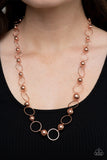 Paparazzi Metro Milestone - Necklace Copper Fashion Fix Exclusive Box 142