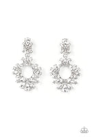 Paparazzi Leave Them Speechless - Earrings White LOP Exclusive Box 64
