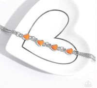 Paparazzi Smitten Sweethearts - Bracelet Orange Fashion Fix Exclusive Box 142