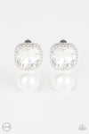 Paparazzi Gatsby Gleam - Clip-On Earrings White Box 71