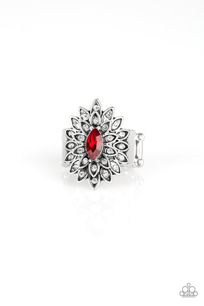 Paparazzi Blooming Fireworks - Ring Red Box 86