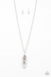 Paparazzi Crystal Cascade - Necklace Pink Box 111