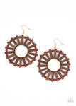 Paparazzi Solar Flare - Earrings Brown Box 78