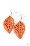 Paparazzi LEAF Em Hanging - Earrings Orange Box 80