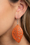 Paparazzi LEAF Em Hanging - Earrings Orange Box 80