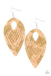 Paparazzi Cork Cabana - Earrings Green Box 70