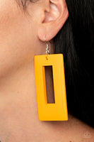 Paparazzi Totally Framed - Earrings Yellow Box 78