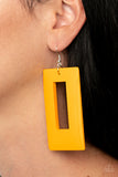 Paparazzi Totally Framed - Earrings Yellow Box 78
