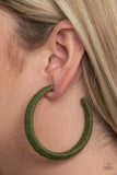 Paparazzi TWINE and Dine - Earrings Green Box 75