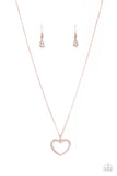 Paparazzi GLOW by Heart - Necklace Rose Gold Box 76