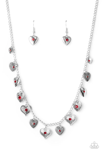 Paparazzi Lovely Lockets - Necklace Red Box 74