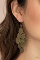 Paparazzi Loud and Leafy - Earrings Brass Box 96