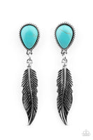 Paparazzi Totally Tran-QUILL - Earrings Blue Box 83