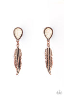 Paparazzi Totally Tran-QUILL - Earrings Copper Box 79