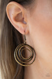 Paparazzi Spiraling Out of Control - Earrings Brass Box 81