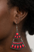 Paparazzi Desert Fiesta - Earrings Red Box 111