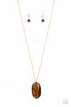 Paparazzi Elemental Elegance - Necklace Brown Box 93