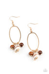 Paparazzi Golden Grotto - Earrings Brown Box 79