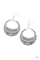 Paparazzi Crescent Couture - Earrings Green Box 90