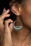 Paparazzi Crescent Couture - Earrings Green Box 90