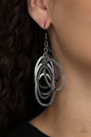 Paparazzi Mind OVAL Matter - Earrings Black Box 93