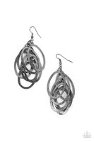 Paparazzi Mind OVAL Matter - Earrings Black Box 93