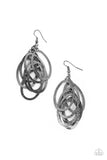 Paparazzi Mind OVAL Matter - Earrings Black Box 93