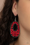 Paparazzi Beaded Shores - Earrings Red Box 102