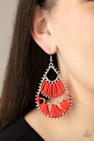 Paparazzi Samba Scene - Earrings Red Box 103