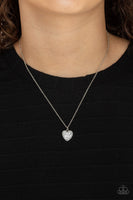 Paparazzi Pitter-Patter, Goes My Heart - Necklace Silver Box 93