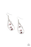 Paparazzi Drop Down Dazzle - Earrings Red Box 95