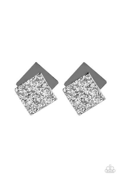 Paparazzi Square With Style - Earrings Black Box 87