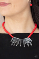 Paparazzi Icy Intimidation - Necklace Red Box 102