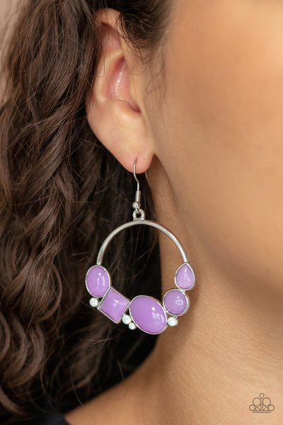 Paparazzi Beautifully Bubblicious - Earrings Purple Box 100