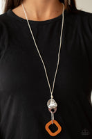 Paparazzi Top Of The WOOD Chain - Necklace Orange Box 100