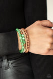 Paparazzi Down HOMESPUN - Bracelet Green Box 106