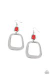 Paparazzi Material Girl Mod - Earrings Red Box 93
