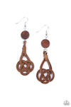 Paparazzi Twisted Torrents - Earrings Brown Box 107