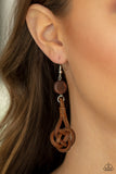 Paparazzi Twisted Torrents - Earrings Brown Box 107