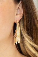 Paparazzi Pursuing The Plumes - Earrings Gold Box 99