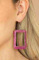 Paparazzi World FRAME-ous - Earrings Pink Box 103