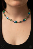 Paparazzi Prismatic Reinforcements - Necklace Green Oil Spill Box 85