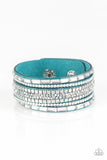 Paparazzi Rebel In Rhinestones - Bracelet Blue Box 90