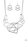 Paparazzi World Shattering - Necklace Black Box 84