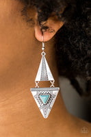 Paparazzi El Paso Edge - Earrings Blue Box 53